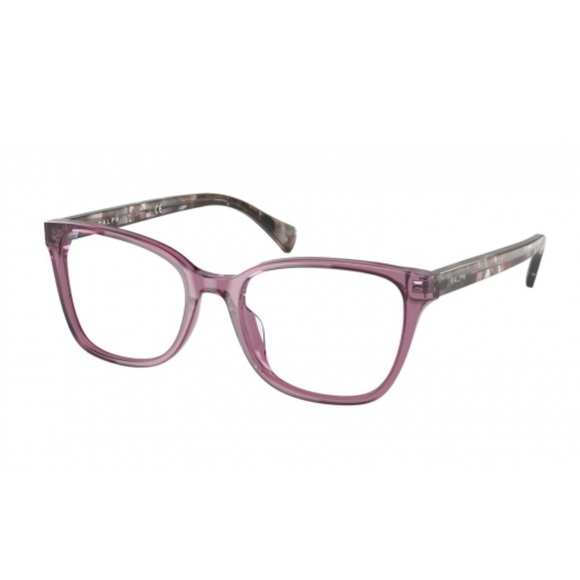 Ralph Lauren glasses. Shiny transparent violet with clear demo lenses - Picture 2 of 5